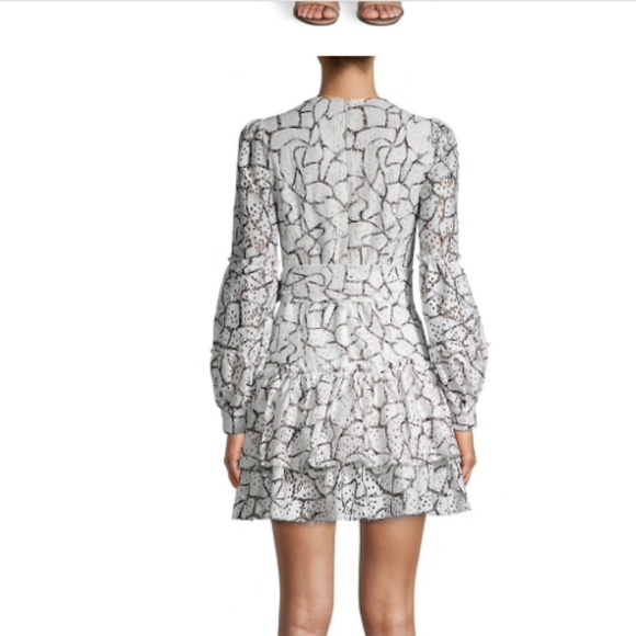 Avantlook Marble-Print Lace Mini Dress - Picture 2 of 4